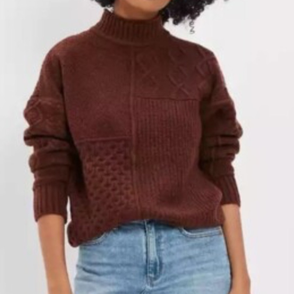 American Eagle Outfitters Dark Brown Knit Sweater